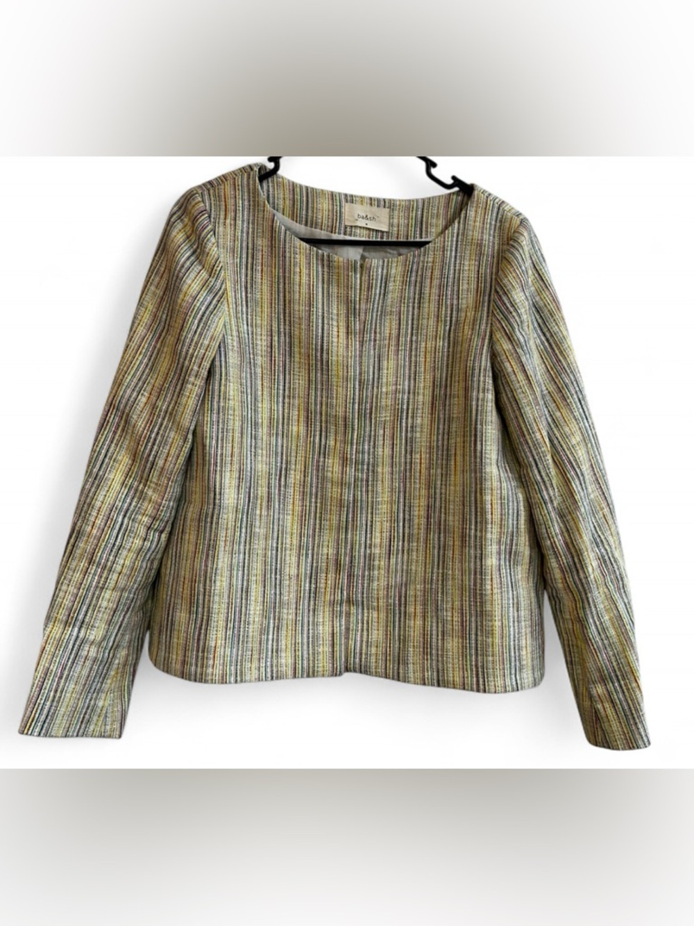 ba&sh Multicolor Striped Top with Yellow, Blue, Red, Green Accents